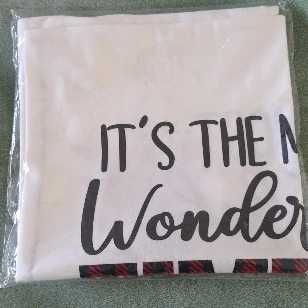 Festive Holiday Pillow Cover - Red and Black Plaid 18x18 Inches